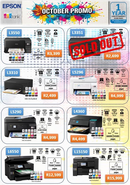 Epson Eco Printers October Promotion Epson Eco Printers October Promotion